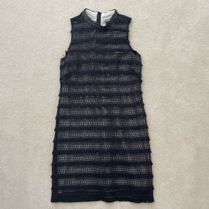 J. Crew Black Ruffle Party Dress